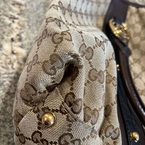 Beige/Ebony GG Canvas Interlocking G Large Tote - Picture 8 of 11